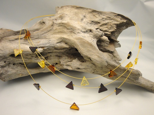 Necklace Rain Triangular Multicolor: click to enlarge