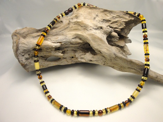 Necklace Bamboo Composition  Multicolor Medium Lengh: click to enlarge