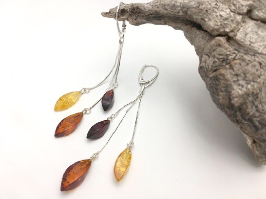Earrings Cognac/Champagne/Cherry Almonds: click to enlarge
