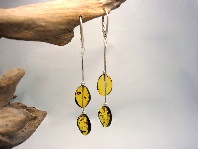 Earrings Green Leaves
