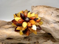 Brooch/Pendant Dahlia Multicolor