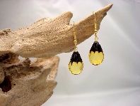Earrings Green Color Faceted Chestnut