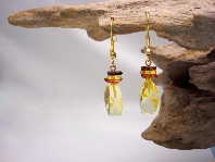Earrings Champagne Color Fragments