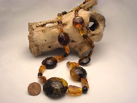 Unique Long Amber Composition Necklace