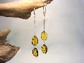 Earrings Green Leaves