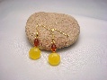Earrings Milky Color Candy and Cognac Color Olive