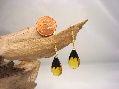 Earrings Green Color Faceted Chestnut