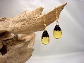 Earrings Green Color Faceted Chestnut