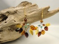 Earrings Multicolor Ivy Fan with Tuquoise 