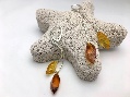Earrings 2 Champagne/Cognac Almonds