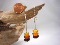 Earrings Multicolor Faceted Pineapple