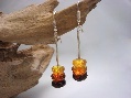 Earrings Multicolor Faceted Pineapple