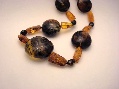Unique Long Amber Composition Necklace