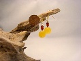 Earrings Milky Color Candy and Cognac Color Olive