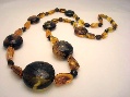 Unique Long Amber Composition Necklace
