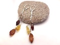 Earrings Cognac/Champagne/Cherry Almonds